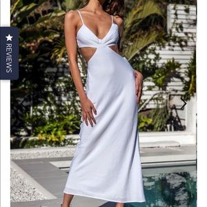 White Tarantino Midi Dress - Runaway The Label